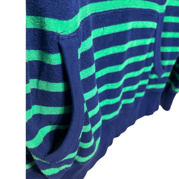 Polo Ralph Lauren Striped Terry Cloth Hoodie Green Blue Pullover Men's Size XL - Picture 4 of 8